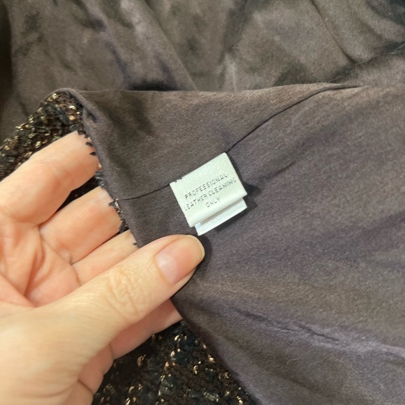 St. John vintage cropped brown floral blazer matching pencil skirt 2 6 tweed - Picture 9 of 16